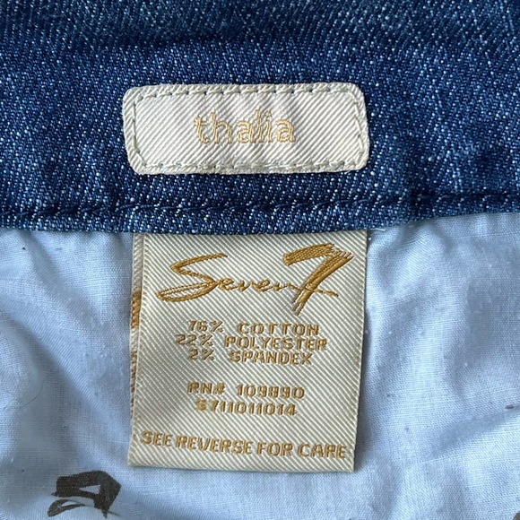 Seven 7 Luxe Thalia Women's Medium Wash Wide Leg Blue Denim Jeans Plus Size 16 - Picture 13 of 13